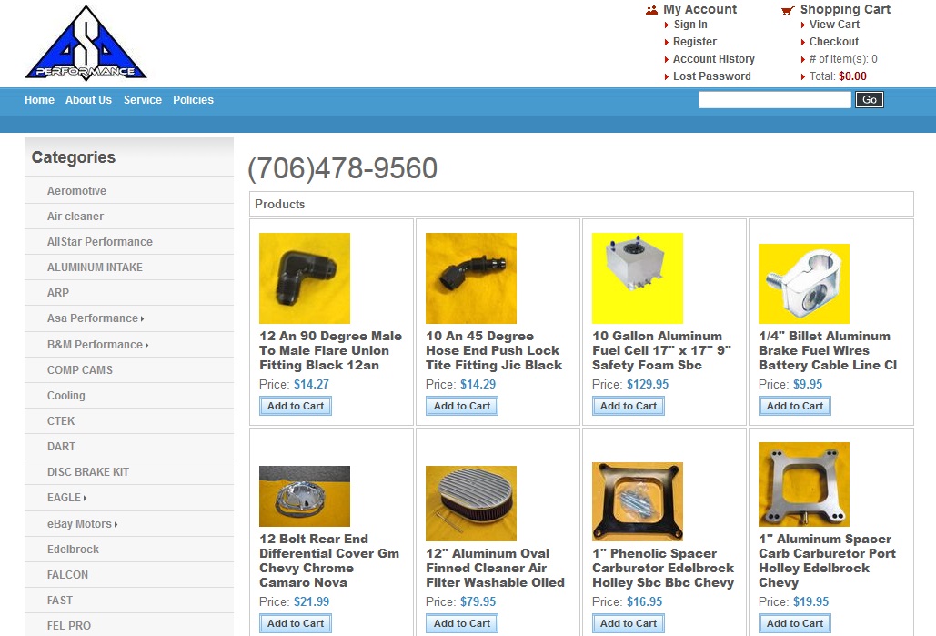 ASAPerformance.net BEFORE &mdash; ProStores